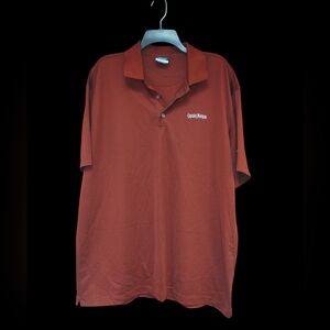 EUC Men's Nike Golf Dri-Fit Rust Polo Shirt (Captain Morgan) Size XL
